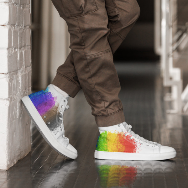 Watercolor Pride Men's Hightop Shoes