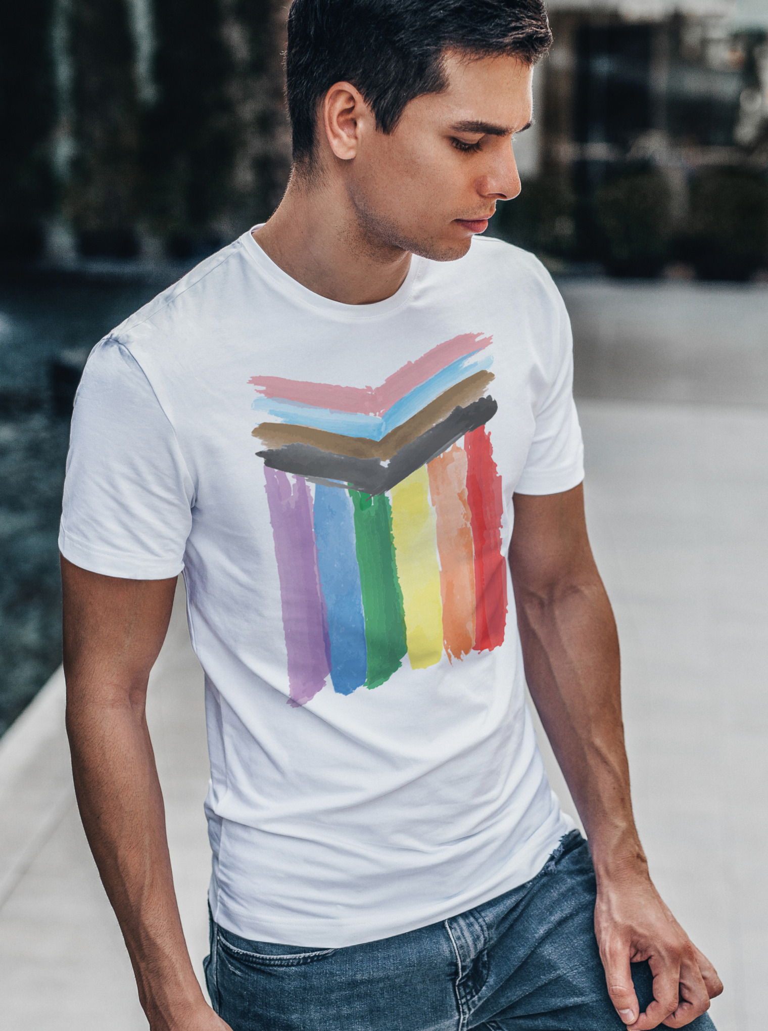 Watercolor Pride Flag T-Shirt