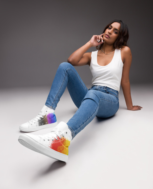 Watercolor Pride Women's Hightop Shoes
