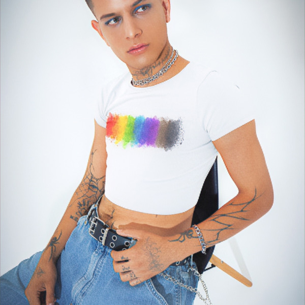Watercolor Pride Crop Top T-Shirt