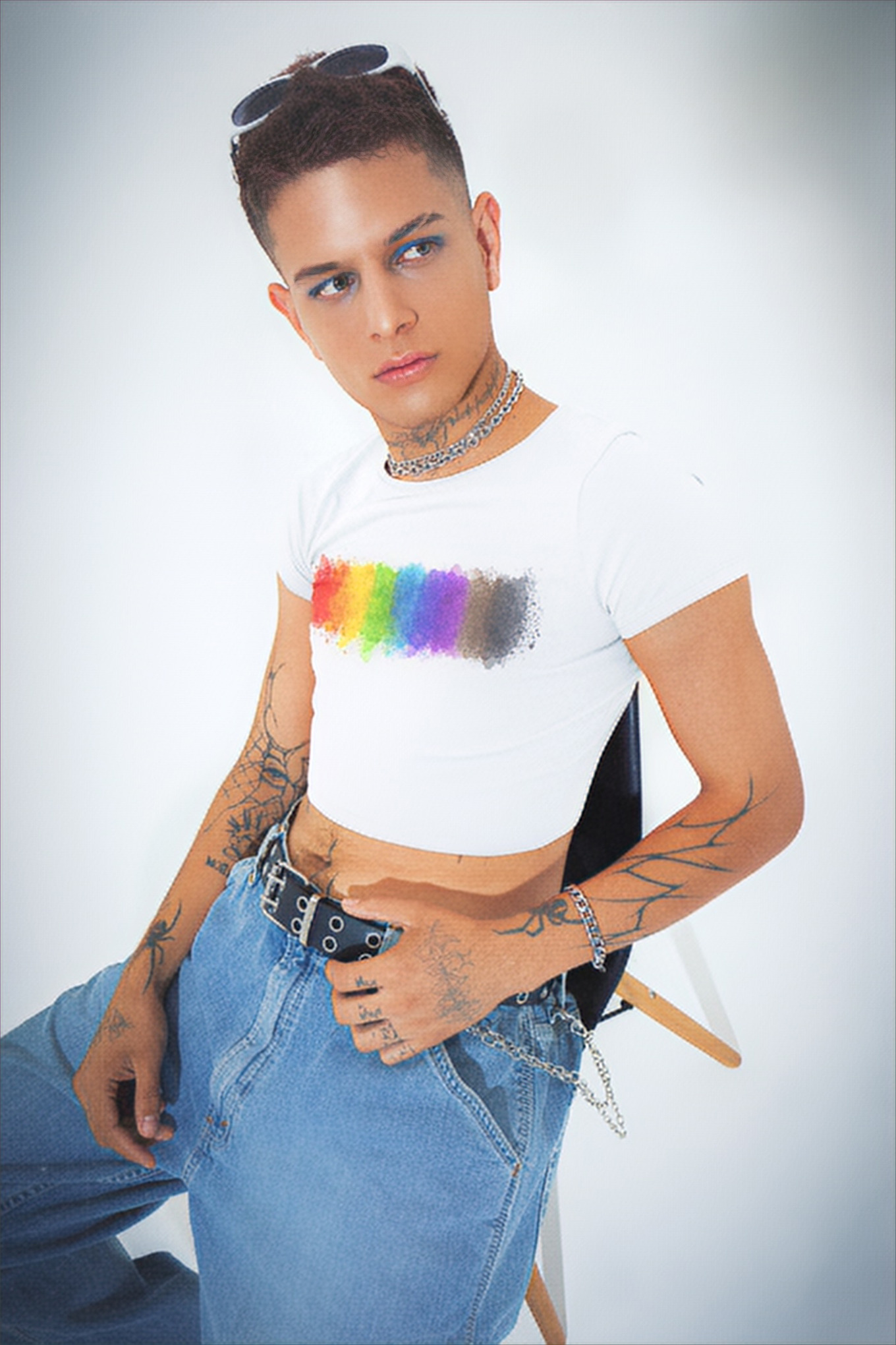 Watercolor Pride Crop Top T-Shirt