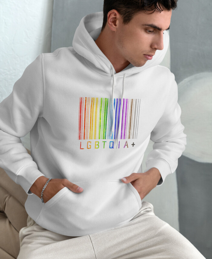 LGBTQIA+ Barcode Hoodie