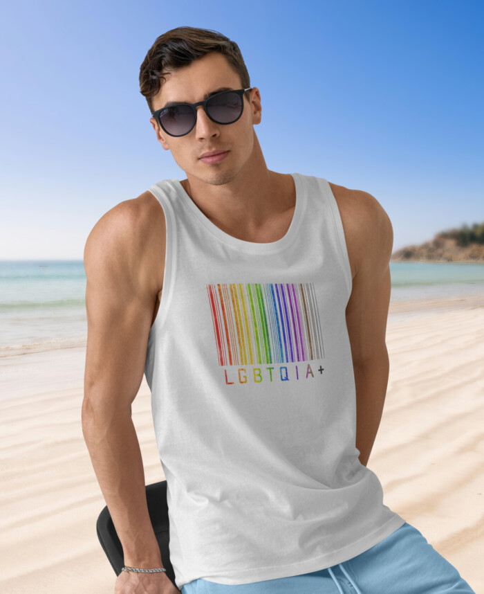 LGBTQIA+ Barcode Tank Top