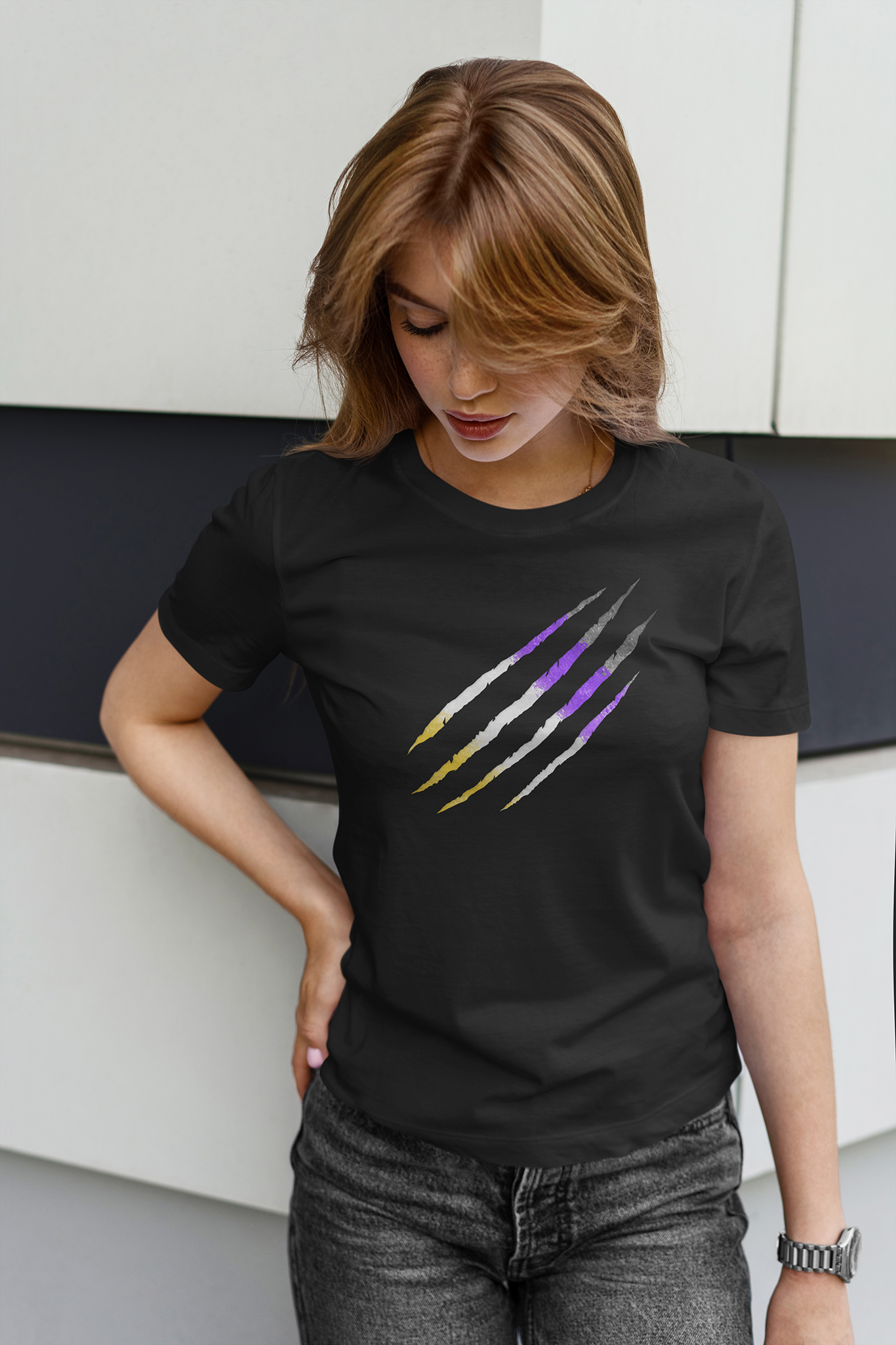 Clawed Nonbinary Pride T-Shirt